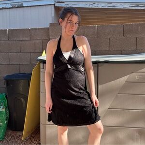 Charlotte Russe Black Halter Mini Dress